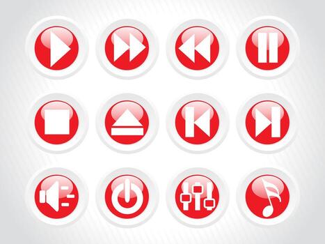 botón icono conjunto vector