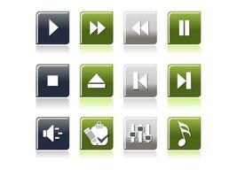 Button icon set vector