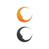 Luna y estrella icono vector para tu web diseño logo cielo ilustración logo planeta