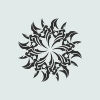 black tribal vector logo design icon and sign tribal