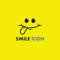 icono de sonrisa, sonrisa, diseño de logotipo vectorial, emoticonos felices, diseño divertido y felicidad de emoji vectorial vector