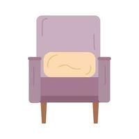Upholstered furniture for the house, an armchair. vector