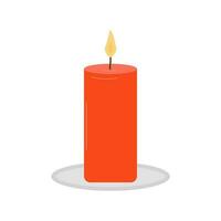 Flat illustration of typical scented wax candle. vector