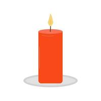 Flat illustration of typical scented wax candle. vector