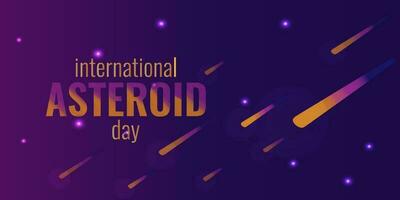 International Asteroid Day. Concept of the holiday vector