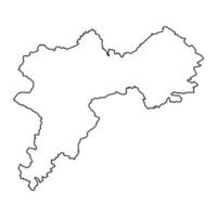 condado despojos mapa, administrativo condados de Irlanda. vector ilustración.