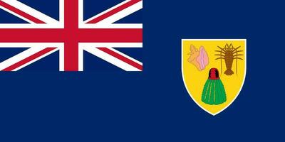 bandera de las islas turcas y caicos, colores oficiales y proporción. ilustración vectorial vector