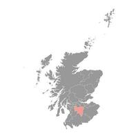 sur lanarkshire mapa, Consejo zona de Escocia. vector ilustración.