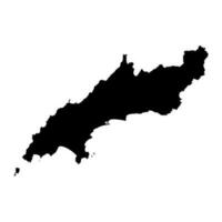 dwyfor mapa, distrito de Gales. vector ilustración.