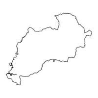 Lliw Valley map, district of Wales. Vector illustration.