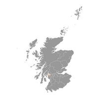 Inverclyde map, council area of Scotland. Vector illustration.