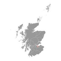 City of Edinburgh Council map, council area of Scotland. Vector illustration.