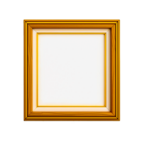 Golden frame png generative ai