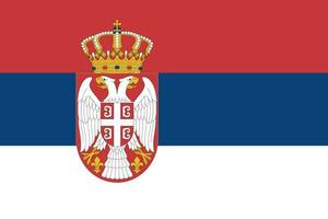 Serbia flag, official colors and proportion. Vector illustration.