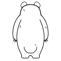 cute line bear png