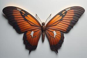 Butterfly on a white background. photo