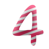 Candy cane number png