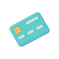numérique crédit carte argent dépenses concept sans argent société. 3d illustration png