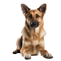 perro aislado en transparente fondo, generar ai png