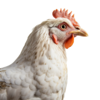retrato do uma gengibre frango em pé isolado em transparente fundo, perfil Visão do uma frango isolado em transparente fundo, gerar ai png