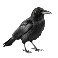 Crow isolated on Transparent background, generate ai png