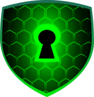 Modern Cybersecurity Technology Background with shield png