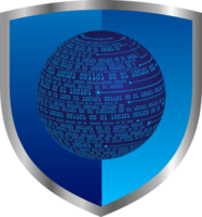 Modern Cybersecurity Technology Background with shield png