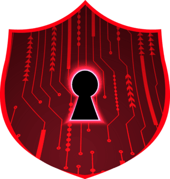Modern Cybersecurity Technology Background with shield png