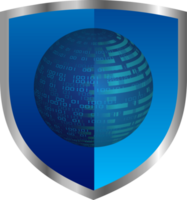 Modern Cybersecurity Technology Background with shield png