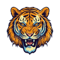 tiger logotyp Nej bakgrund ai genererad png