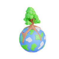 3d illustration of world forest png