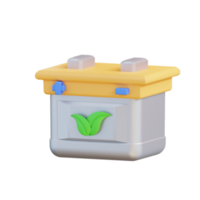 3d ilustração natural bateria png