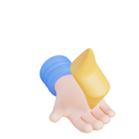 3d illustration hand holding electricity png