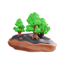 3d ilustração do floresta png