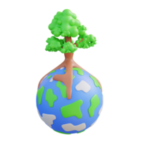 3d illustration of world forest png