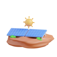 3d ilustração do uma solar painel png