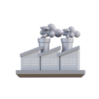 3d illustration of air pollution by factory png