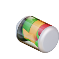 3d ilustración de reciclaje batería png