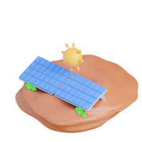 3d Illustration von ein Solar- Panel png