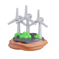 3d illustration of wind power plant png