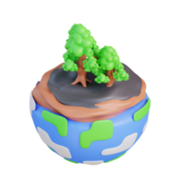 3d illustration av världens skogar blomstrande png