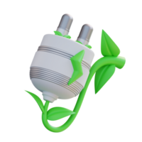 3d illustration of charging plant png