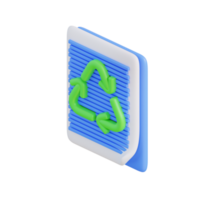 3d illustration of recycled paper png