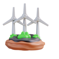 3d illustration of wind power plant png