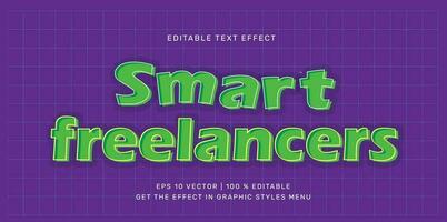 text effect smart freelancers vector