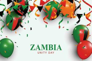 Zambia Unity Day background. vector