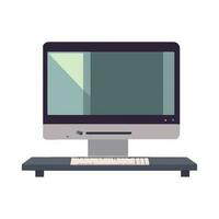 Modern computer monitor icon isolated vector