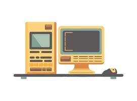 Modern technology computer monitor icon isolated vector