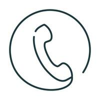 telephone call line icon isolated design vector