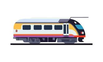 transportation delivers passengers on railroad tracks icon isolated vector